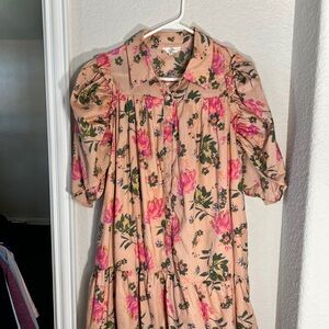 Entro Floral Puff Sleeve Dress